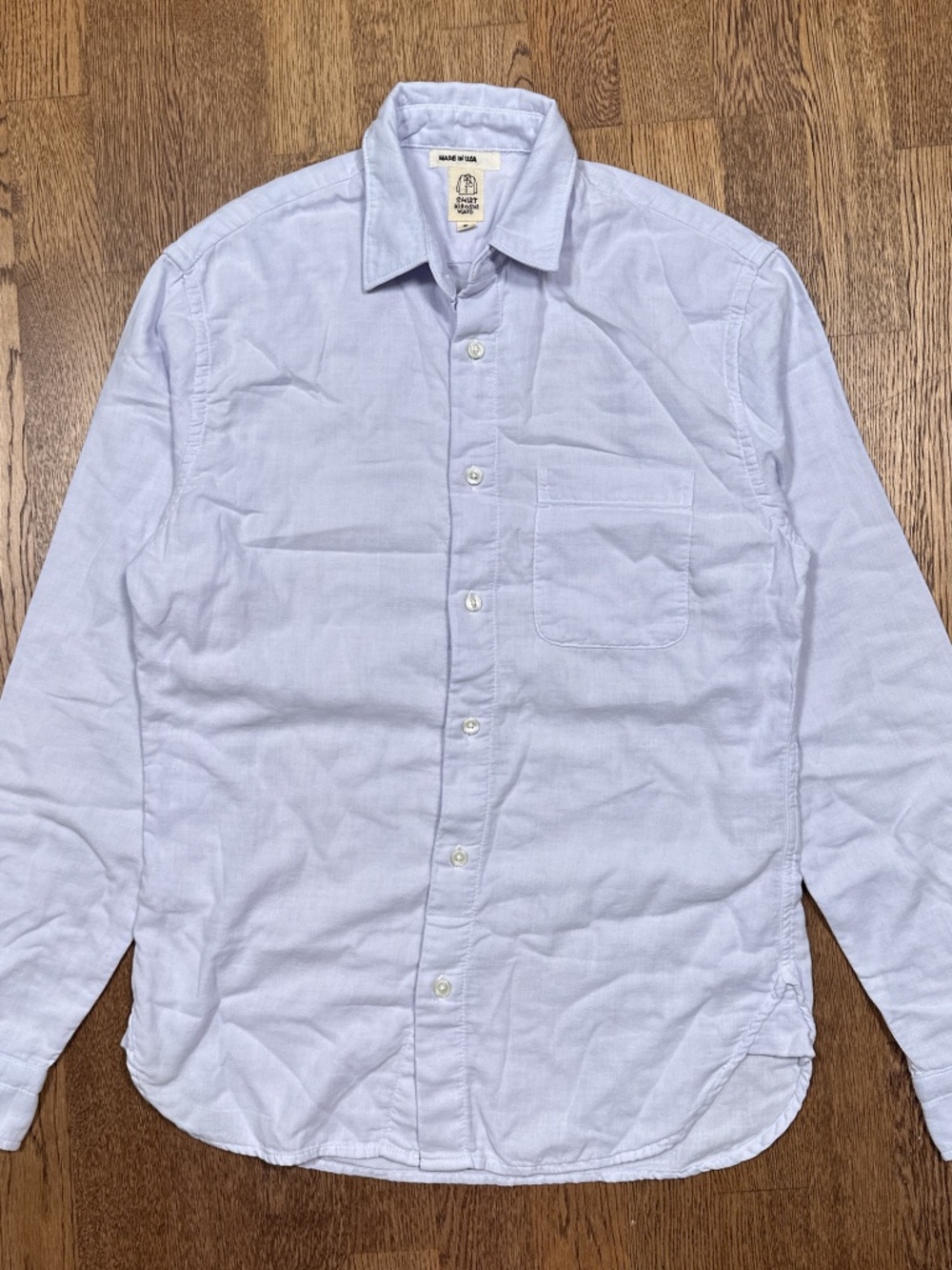 Hiroshi Kato The Ripper Lavender Purple Made in USA L/S Button Shirt Mens Small